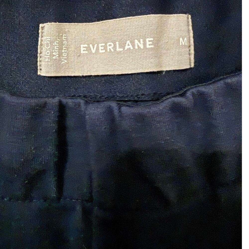 Everlane Navy Dream Pull On Cropped Pants Casual Career Minimalist medium - Picture 5 of 6